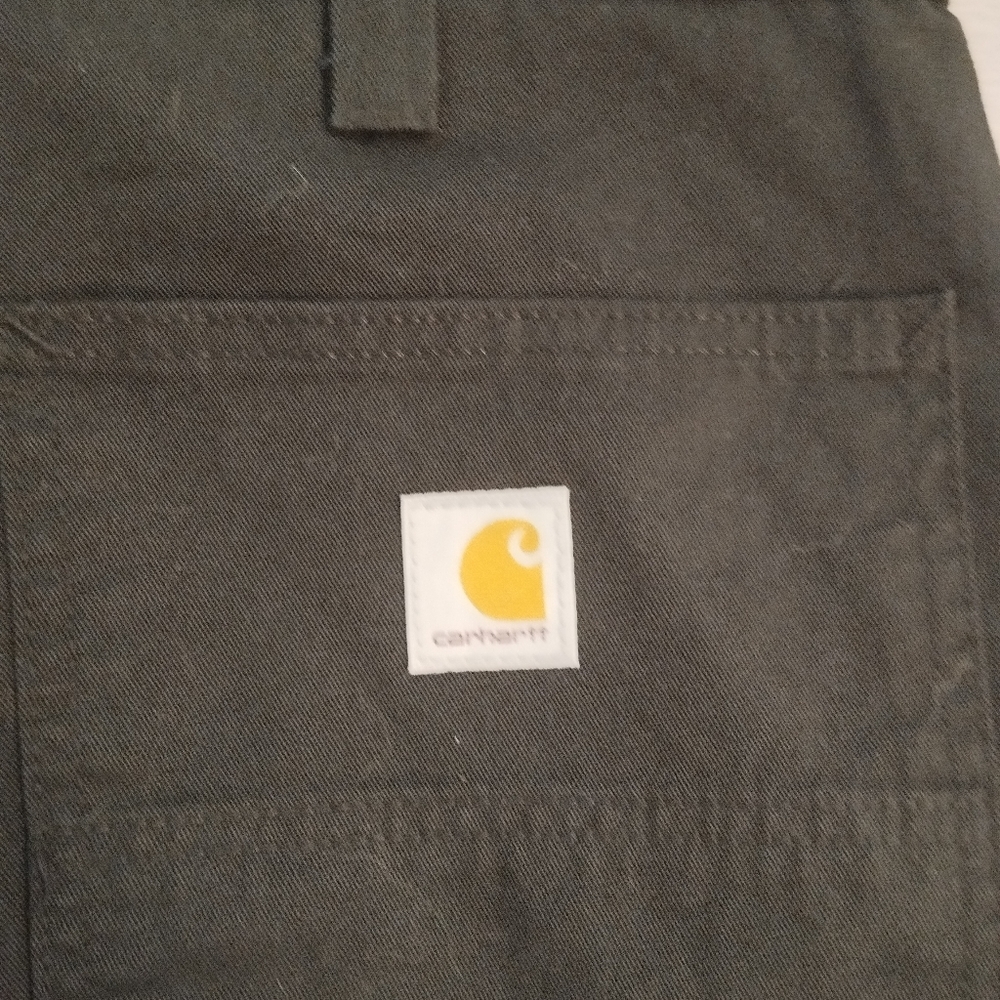 Carhartt Carpenter Pants Men's 33x30 Black B324 BLK Washed Duck Relaxed Fit Work - Picture 6 of 6